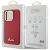 Etui Guess Silicone Script Metal Logo & Frame na iPhone 15 Pro - czewony