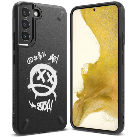 Ringke Onyx Design wytrzymałe etui pokrowiec Samsung Galaxy S22+ (S22 Plus) czarny (Graffiti) ()