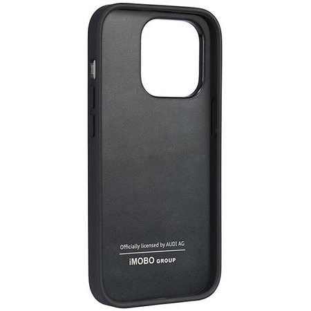 Etui Audi Synthetic Leather na iPhone 14 Pro - czarne AU-TPUPCIP14P-TT/D1-BK