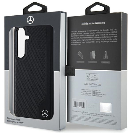 MERCEDES ETUI POKROWIEC CASE DO SAMSUNG S24 PLUS S926 HARDCASE SKÓRA BLACK