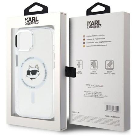 KARL LAGERFELD ETUI CASE POKROWIEC DO IPHONE 15 6 1 DO MAGSAFE METAL