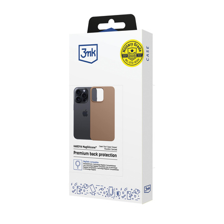 3mk Etui do Apple iPhone 15 Pro Max Hardy MagSilicone Case Dark Gold
