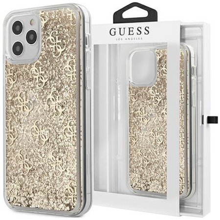 Guess GUHCP12LLG4GSLG iPhone 12 Pro Max 6,7" złoty/gold hardcase 4G Liquid Glitter