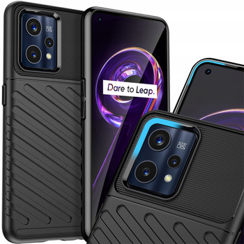 Thunder Case elastyczne pancerne etui pokrowiec Realme 9 Pro + (9 Pro Plus) czarny