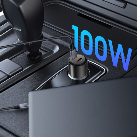 TECH-PROTECT ŁADOWARKA SAMOCHODOWA 2-PORT USB DO TELEFONÓW SAMOCHÓD PD 100W