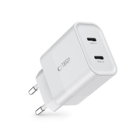 TECH-PROTECT ŁADOWARKA DO TELEFONÓW 2-PORTOWA PD20W SZYBKIE ŁADOWANIE USB-C