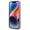 Etui Guess GUHMP14XSBPLP na iPhone 14 Pro Max - różowe Silicone Logo Plate MagSafe