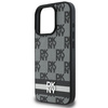 DKNY ETUI HARDCASE DO IPHONE 16 PRO 6.3 WZÓR W KRATKĘ Z PASKAMI DRUKOWANYMI