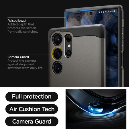 SPIGEN TOUGH ARMOR ETUI DO GALAXY S23 ULTRA ODPORNOŚĆ NA ZARYSY I UDERZENIA