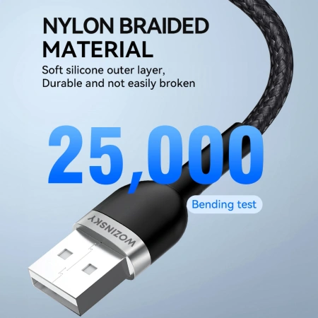 WOZINSKY KABEL USB-A DO LIGHTNING 2.4A DO IPHONE IPAD 1M SZYBKIE ŁADOWANIE