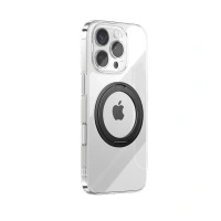 Etui Joyroom JR-16JL6 na iPhone 16 Pro Max ultracienkie kompatybilne z MagSafe z ringiem-podstawką 360° - czarne