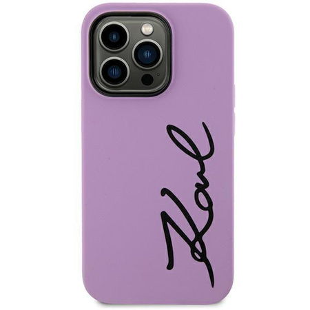 Etui Karl Lagerfeld KLHCN61SKSVGU na iPhone 11 / Xr purpurowy/purple hardcase Silicone Signature