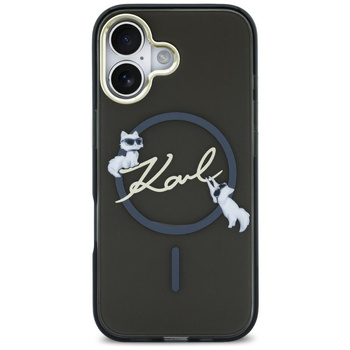 Etui Karl Lagerfeld IML Choupettes Karl  Script Logo MagSafe do iPhone Air czarny