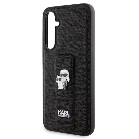 Etui Karl Lagerfeld Gripstand Saffiano Karl&Choupette Pins na Samsung Galaxy S23 FE - czarne
