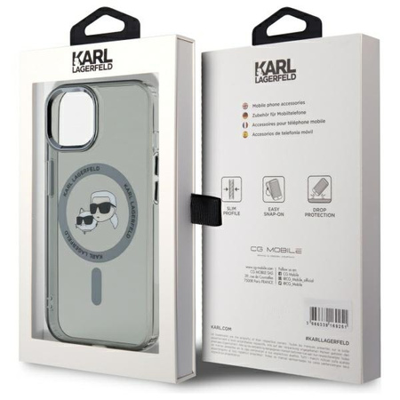 KARL LAGERFELD ETUI HARDCASE DO IPHONE 15 6.1 DO MAGSAFE IML METAL