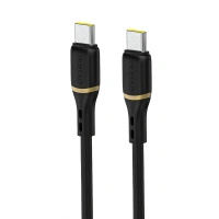 Kabel Dudao L25C USB-C 1m 60W w miękkim silikonowy oplocie - czarny