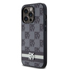 DKNY ETUI HARDCASE LEATHER CHECKERED MONO PATTERN & PRINTED STRIPES