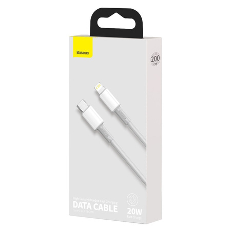 BASEUS KABEL USB-C DO DO LIGHTNING 20W DO IPHONE 2M PD DO ŁADOWANIA