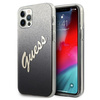 Guess GUHCP12LPCUGLSBK iPhone 12 Pro Max 6,7" czarny/black hardcase Glitter Gradient Script