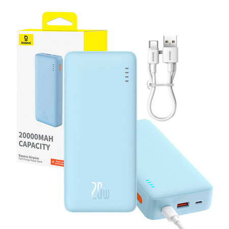 BASEUS POWERBANK 20000MAH DO TELEFONÓW 20W Z FUNKCJĄ SZYBKIEGO ŁADOWANIA