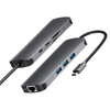 Adapter do laptopa CO2, Hub 9w1, USB-C, HDMI ,4K, karta SD , karta Micro SD, Ethernet Gigabit, Jack 3,5 mm, Space gray 0044