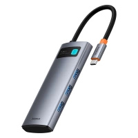 BASEUS HUB USB-C 7W1 DO LAPTOPA HDMI 4K 60HZ 3X USB 3.0 USB-C PD SD