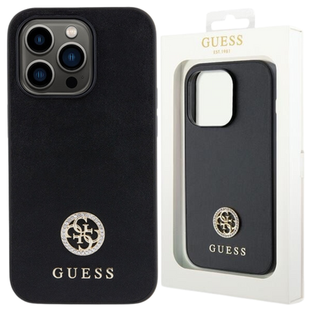 GUESS ETUI HARDCASE DO IPHONE 13 PRO 6.1 STRASS METAL LOGO OCHRONA TELEFONU