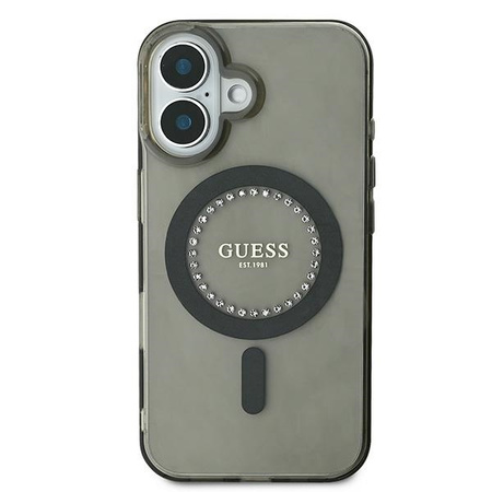 GUESS ETUI DO IPHONE 16 6.1 Z DO MAGSAFE I HARDCASE Z KAMIENIAMI IML
