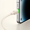 MCDODO ŁADOWARKA KABEL USB-C LIGHTNING SZYBKIEGO ŁADOWANIA DO IPHONE 1M LED BEŻOWY