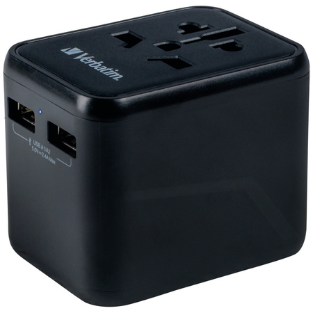 VERBATIM ADAPTER PODRÓŻNY EU UK US 2XUSB-A DO ŁADOWANIA TELEFONÓW SAMSUNG