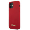 Guess GUHCP12SLSLMGRE iPhone 12 mini 5,4" czerwony/red hardcase Metal Logo Script