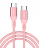 INNOSTYLE POWERFLEX KABEL USB-C SZYBKIE ŁADOWANIE DO IPHONE SAMSUNG 3A 60W KEVLAR 2M RÓŻOWY