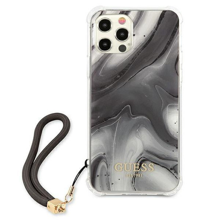 Guess GUHCP12LKSMAGR iPhone 12 Pro Max 6,7" szary/grey hardcase Marble Collection