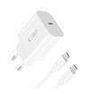 TECH-PROTECT ŁADOWARKA NC20W PD20W 1-PORT DO TELEFONÓW + KABEL TYPE-C BIAŁY