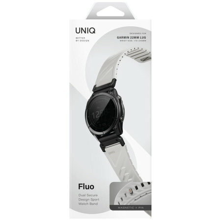 Pasek UNIQ Fluo x Smart-Fit do Garmin    22mm szary