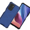 Honeycomb etui pancerny pokrowiec z żelową ramką Xiaomi Redmi K40 Pro+ / K40 Pro / K40 / Poco F3 niebieski