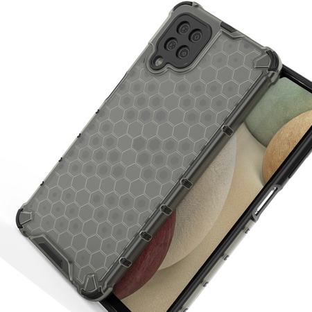 Honeycomb etui pancerny pokrowiec z żelową ramką Samsung Galaxy A12 / Galaxy M12 czarny