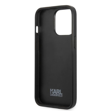 Etui Karl Lagerfeld KLHCP13XPMNIKBL na iPhone 13 Pro Max hardcase - niebieskie Monogram Ikonik Patch