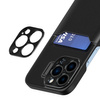 Leather Stand Case etui do iPhone 14 Pro pokrowiec portfel na kartę z podstawką czarne