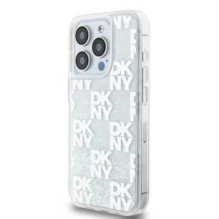DKNY ETUI DO IPHONE 15 PRO 6.1 HARDCASE LIQUID GLITTER Z MAGNETYCZNYM LOGO