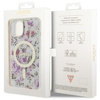 Etui Guess GUHMP14MHCFWST na iPhone 14 Plus 6.7" - przezroczyste hardcase Flower MagSafe