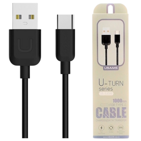 USAMS KABEL U-TURN USB-C 1M DO TELEFONÓW 2A PRZEJŚCIÓWKA SZYBKIE ŁADOWANIE