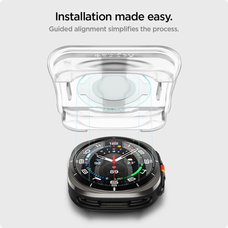 SPIGEN SZKŁO HARTOWANE DO GALAXY WATCH ULTRA 47 MM 2-PACK ŁATWE W MONTAŻU