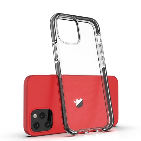 HURTEL SPRING CASE ŻELOWE ETUI DO IPHONE 12 MINI Z RAMKĄ KOLOROWĄ I OCHRONĄ