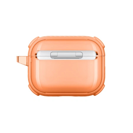 Etui AMAZINGTHING Titan Pro Mag Case Clear do AirPods Pro 3 - pomarańczowe