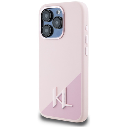 KARL LAGERFELD ETUI SILICONE SHADOW METAL INITIAL DO MAGSAFE IPHONE 15 PRO