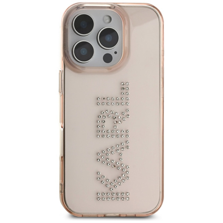 KARL LAGERFELD ETUI RHINESTONES LOGO DO IPHONE 16 PRO MAX WYSOKIEJ