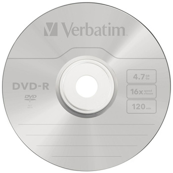 VERBATIM PŁYTA DVD R MATT SILVER DO KOMPUTERA ZAPIS DŁUGOTRWAŁY 4.7GB 50