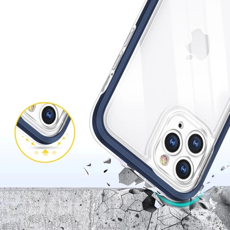 HURTEL ETUI POKROWIEC CLEAR 3IN1 DO IPHONE 11 PRO MAX ŻELOWY Z RAMKĄ