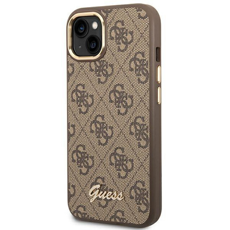 Guess GUHCP14MHG4SHW iPhone 14 Plus 6,7" brązowy/brown hard case 4G Vintage Gold Logo